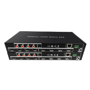HDMI2.0 Matrix 4 en 4 salidas 4K @ 60HZ HDR Audio óptico do-lby Vision IP/RS23 control remoto