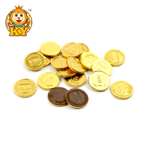 ハラルチョコレートリッチチョコレートフレーバーゴールドコインチョコレート子供用ジャーキャンディー玩具メーカー卸売