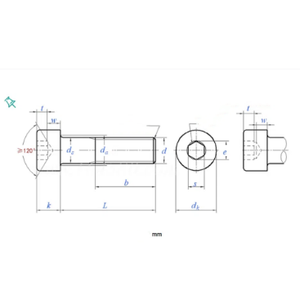 不锈钢Din 912 A2 70 M2.5 M3 M4 M5 M6内六角内六角螺钉Din912 304内六角螺栓螺钉 - Product Image 6