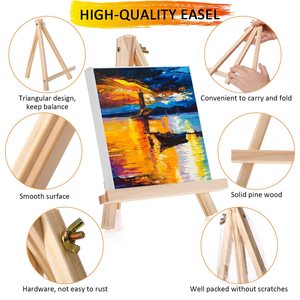 Bán Buôn 18*24Cm Gỗ Hiển Thị Giá Vẽ Thông Tự Nhiên Gỗ Tripod Giá Vẽ Tranh Ảnh Hiển Thị Bằng Gỗ Giá Vẽ Đứng - Product Image 4