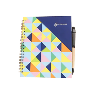 Bloc de notas personalizado con bandera, cuaderno de papel Kraft, Mini cuaderno pequeño, blocs de notas personalizados con bolígrafo y notas adhesivas