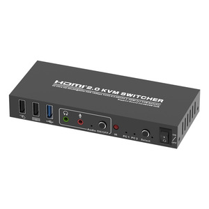 4K @ 60Hz HDCP 2X1 HDMI KVM Switch con USB3.0 Hub HDMI USB KVM Switch para 2PC Monitor de computadora Teclado Ratón Control de impresora