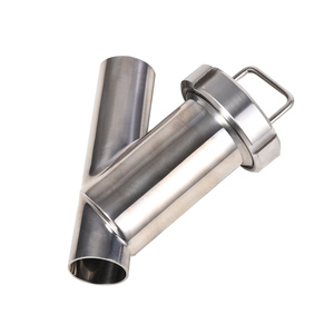 卫生不锈钢SS304 SS316L焊接<span class=keywords><strong>y</strong></span>型穿孔板果汁过滤器