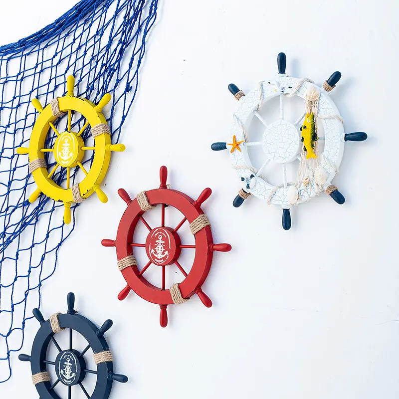 Rede de pesca náutica rienar, decoração de parede para praia e barco com volante