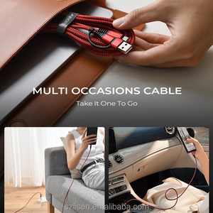 AINOPE Hot <strong>2</strong> <strong>in</strong> <strong>1</strong> Durable Eco Friendly Nylon TPE Jacketed Type-C Charging Fast Charging Multi Safety Features for Car - Product Image 2