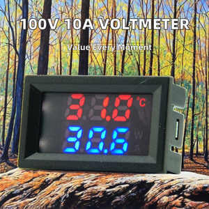 Voltímetro digital de pantalla dual de CC, temperatura dual + pantalla alternativa de voltaje único, patrón de fuente de alimentación directa de 4 ~ 30V - Product Image 3