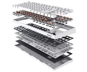 Teclado mecánico inalámbrico de tres modos personalizado Teclado mecánico para juegos RGB de conexión en caliente para computadora de escritorio - Product Image 1