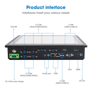 15.6 17.3 21.5 pouces Ip65 fenêtre/Android/Linux écran tactile robuste tout en un Pc panneau industriel intégré sans ventilateur pc - Product Image 5