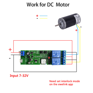 2CH wewelink Smart WiFi interruttore AC DC 7-32V Garage apriporta Controller autobloccante Timer Inching RF ricevitore 433 - Product Image 5