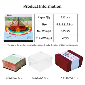 <strong>Paper</strong> Folding Bird <strong>Notepad</strong> <strong>Block</strong> 3D <strong>Paper</strong> <strong>Cube</strong> Notes Weekly Calendar Planner <strong>Notepad</strong> <strong>Paper</strong> <strong>Block</strong> With Gift Box - Product Image 6