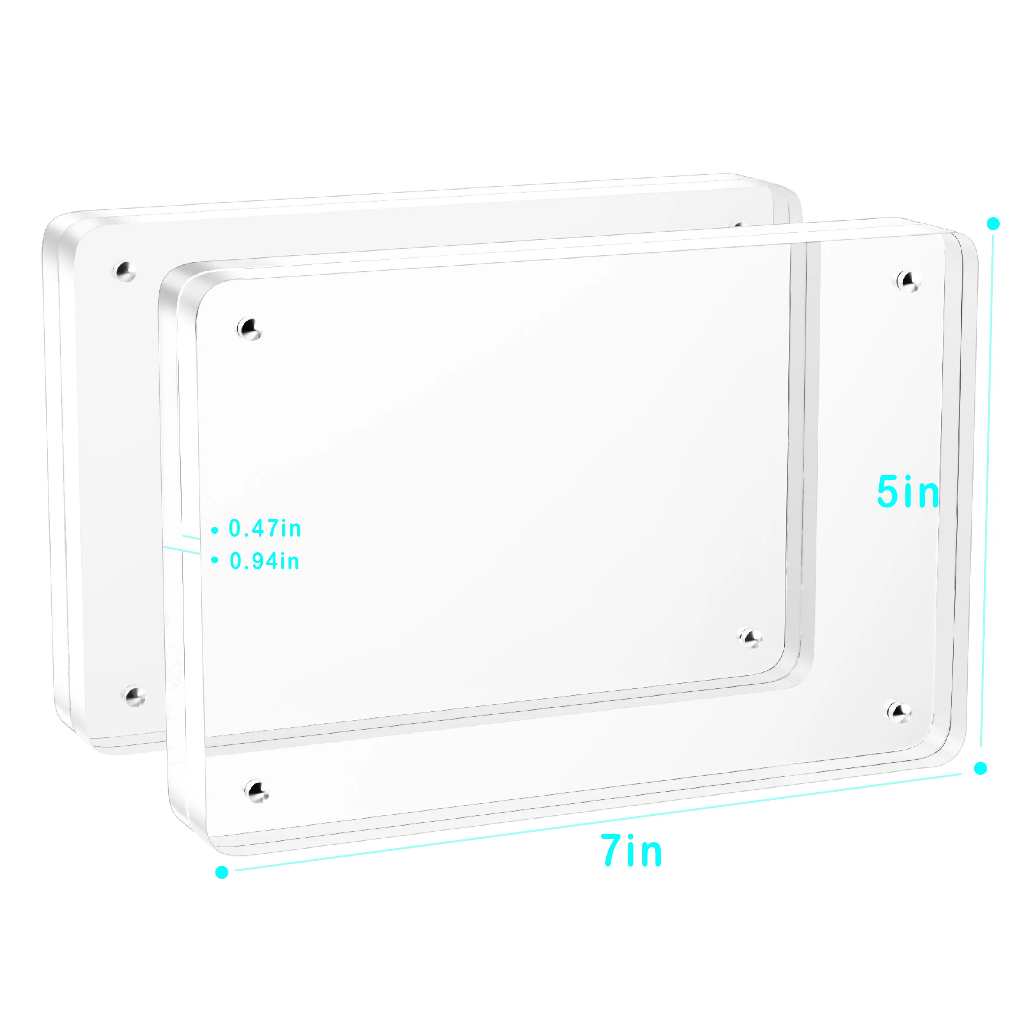 8 шт., прозрачные акриловые фоторамки 5x7 дюймов