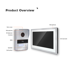 10-Zoll-IPS-Farbbildschirm Video-Tür sprechanlage Tuya APP Remote <span class=keywords><strong>Intercom</strong></span> & IC-Karte Türklingel <span class=keywords><strong>system</strong></span> aus strap azier fähigem Metall