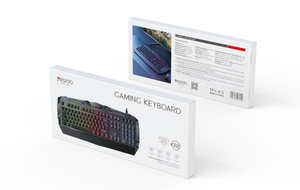 Yesido KB21 Sensación mecánica Teclas de gran curvatura Retroiluminación fresca 104 Diseño de teclas completas Teclado para juegos con cable de 1,5 M de largo - Product Image 6