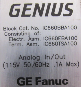 IC660BBA100 Analog giriş/çıkış modülleri