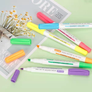 Evidenziatore a doppia punta a 18 colori con scalpello e punta fine e inchiostro importato per la realizzazione di riviste fai-da-te - Product Image 2