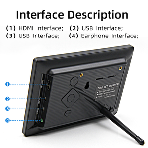 Modulo Display LCD da 7 pollici 1024*600 IPS con Touch Screen compatibile con finestre nere BB e Pi lampone