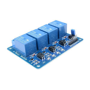 Modulo relè a 4 vie 5v scheda blu optoaccoppiatore isolamento perno laterale intestazione PLC scheda di controllo del driver modulo - Product Image 3