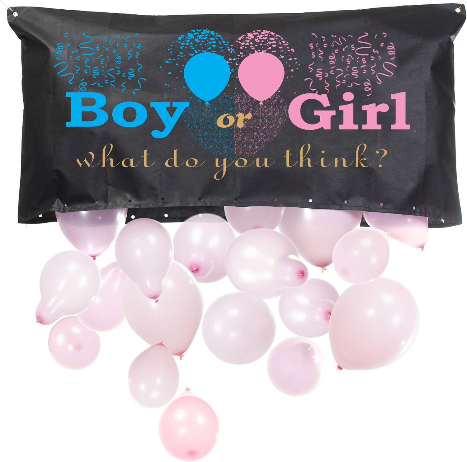 pink blue Boy or Girl balloon