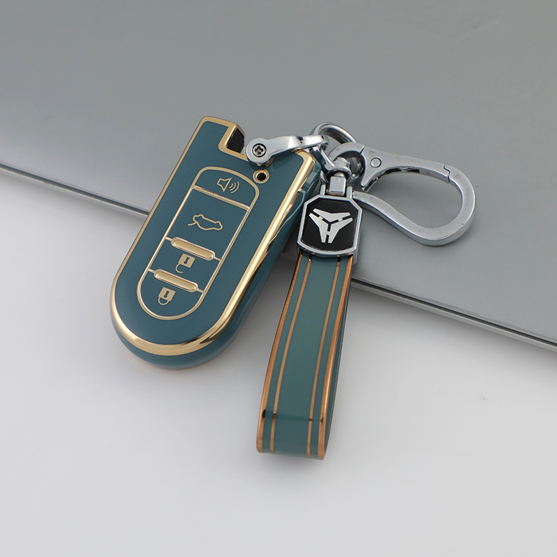 4 Button A Blue + Keychain