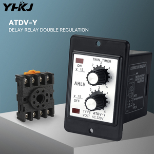 Doppel zykluszeit relais 6S 12S 60M Hub kolben verzögerung regler ATDV-Y Timer 220V - Product Image 4