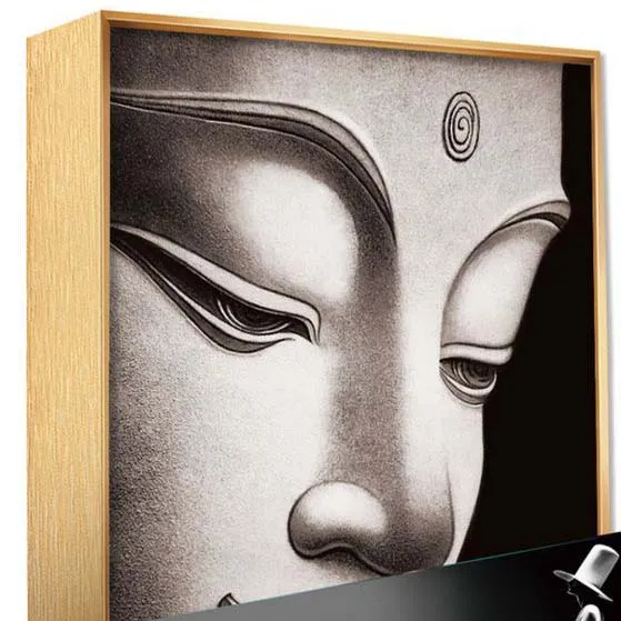 Cornice all'ingrosso su tela grande pittura a olio statua di Buddha Wall Art Gallery decorazione 100% tela dipinta a mano decorazioni per la casa