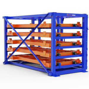 Estantes de chapa metálica de control manual de servicio pesado personalizados Bastidores de almacenamiento de palés integrados Bastidores y estantes apilables construidos en fábrica - Product Image 4