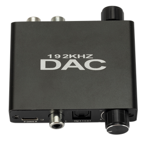 Convertidor de audio Digital a analógico, dispositivo con ajuste de volumen y control de bajos, 192Khz - Product Image 3