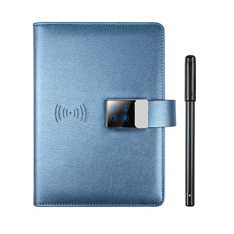 A5 PU Notebook Digital Lock Power Bank Electronic Digital Writing Sync Pen Smart Notebook con blocco di scrittura