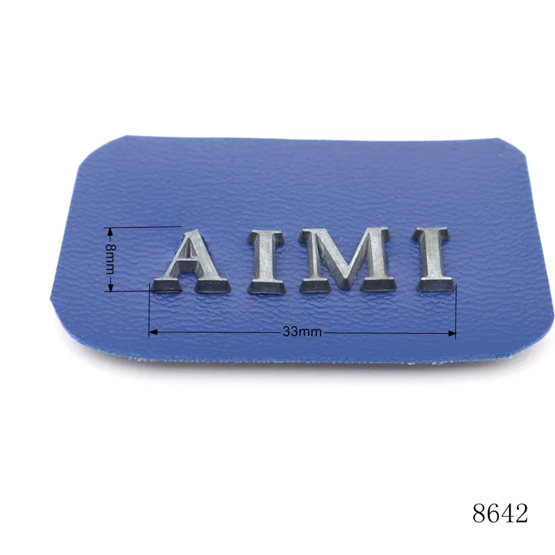 Sac logo étiquette lettres en métal alphabet personnalisé logo en métal pour sacs