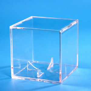 Memorabilia Ball Storage Acrílico Clear Baseball Display Case Caja UV Protected Softball Cube Square con Pedestal - Product Image 6