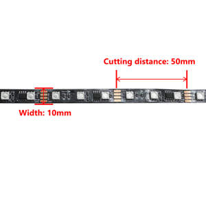Programmazione digitale indirizzabile PCB nero esterno IP67 impermeabile 14.4W SMD5050 60LED/M 16703 IC flessibile RGB LED striscia - Product Image 3