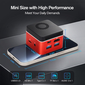 Portable Mini PC <strong>with</strong> <strong>Linux</strong> Quad Core Celeron J4125 DDR4 RAM for Home and Student Use Small Size Business <strong>Computer</strong>