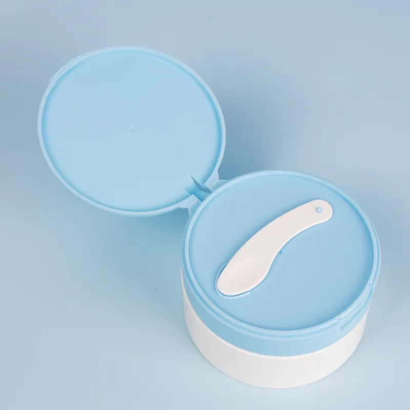 Potes de creme de recarga fácil, com tampa superior flip jar tampas para cuidados faciais largos de 250ml recipientes vazios para esfregão corporal