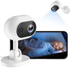 2024 A4 nuevo 1080P Wifi bebé cámara de monitoreo visión nocturna detección de movimiento alarma intercomunicador sistema de cámara para el hogar dormitorio bebé - Product Image 1