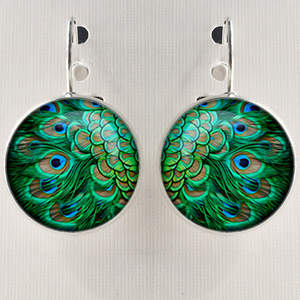 Boucles d'oreilles pendantes en macramé, plume de paon et poulet, pour femmes, vente en gros, tendance, 2020