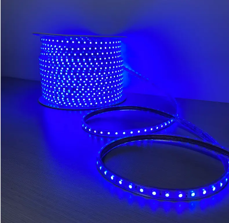 220V Decoratieve Smd 5050 Helder Kleurrijke Flexibele Waterdichte Rgb Led-Verlichtingsstrip