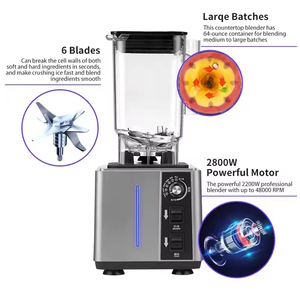 1.8L ANS-C200 bsçok fonksiyonlu ticari makine mutfak taze sıkacağı 2 in 1 gümüş crest elektrikli yüzlü mikser blender - Product Image 2