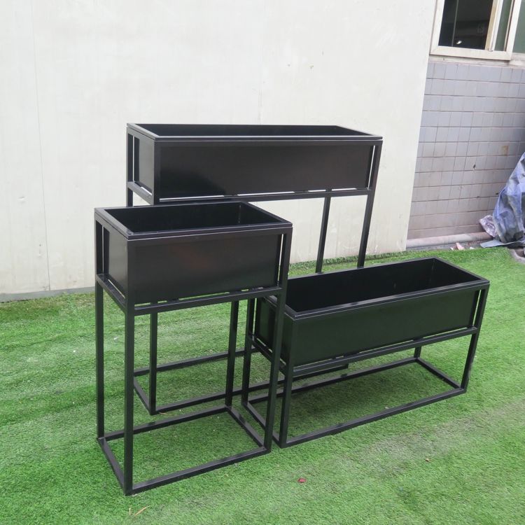 commercial furniture garden stainless steel plant pot Outdoor customized flower pot Manufacturer