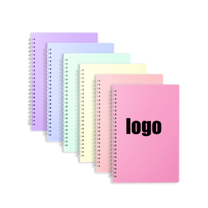 Cuaderno de diario en espiral grueso personalizado al por mayor, cuaderno bonito de papel gráfico de color macarrón para estudiantes - Product Image 1