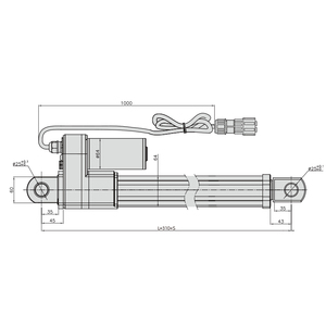 Aktuator Linear PrimoPal Solar Tracker, Sinkronisasi 1.7mm/s, 30000n, Stroke 1000mm-1100mm, Heavy Duty, Aktuator Linear Elektrik 24V - Product Image 5