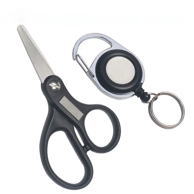 Mini Alicate De Pesca Scissor Multifuncional Braid Line Cutter com Pesca Gancho Afiador E Retrator