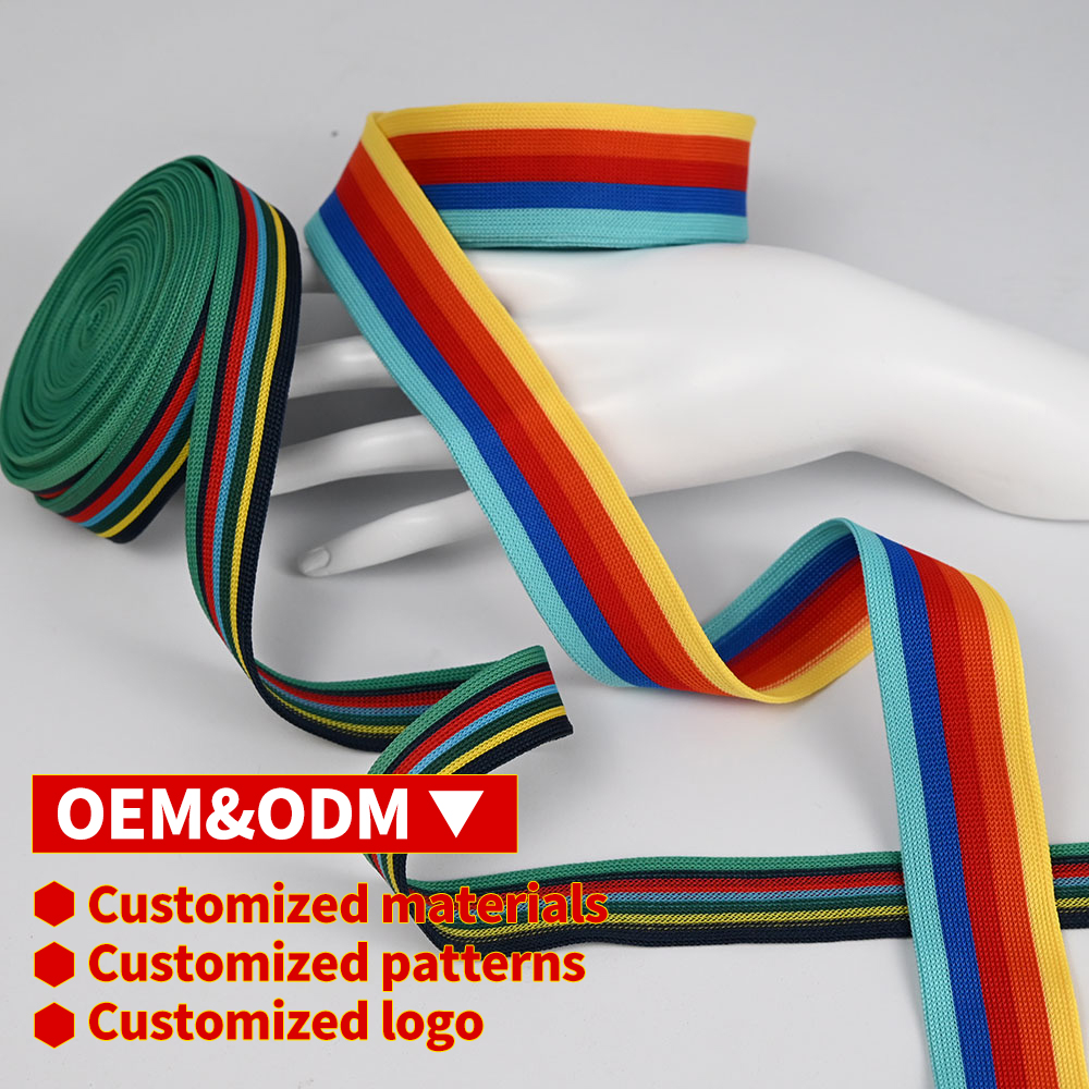 Ruban tricoté bicolore 4