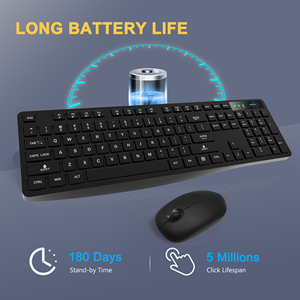 Teclado y ratón inalámbricos para ordenador portátil, Kit de teclado y ratón, color rosa, 2,4 ghz, Universal, barato - Product Image 5