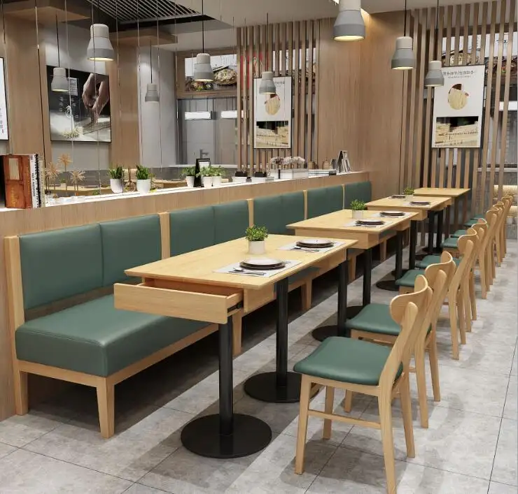 Confortevole nuovo design moderno ristorante sedia da tavolo sofabooth insiemi di legno muebles restaurante