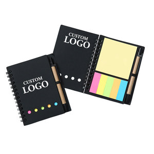 BECOL, venta al por mayor, Bloc de notas de estudiante multicolor, Mini Bloc de notas con logotipo personalizado, cuaderno espiral de papel Kraft ecológico con notas adhesivas