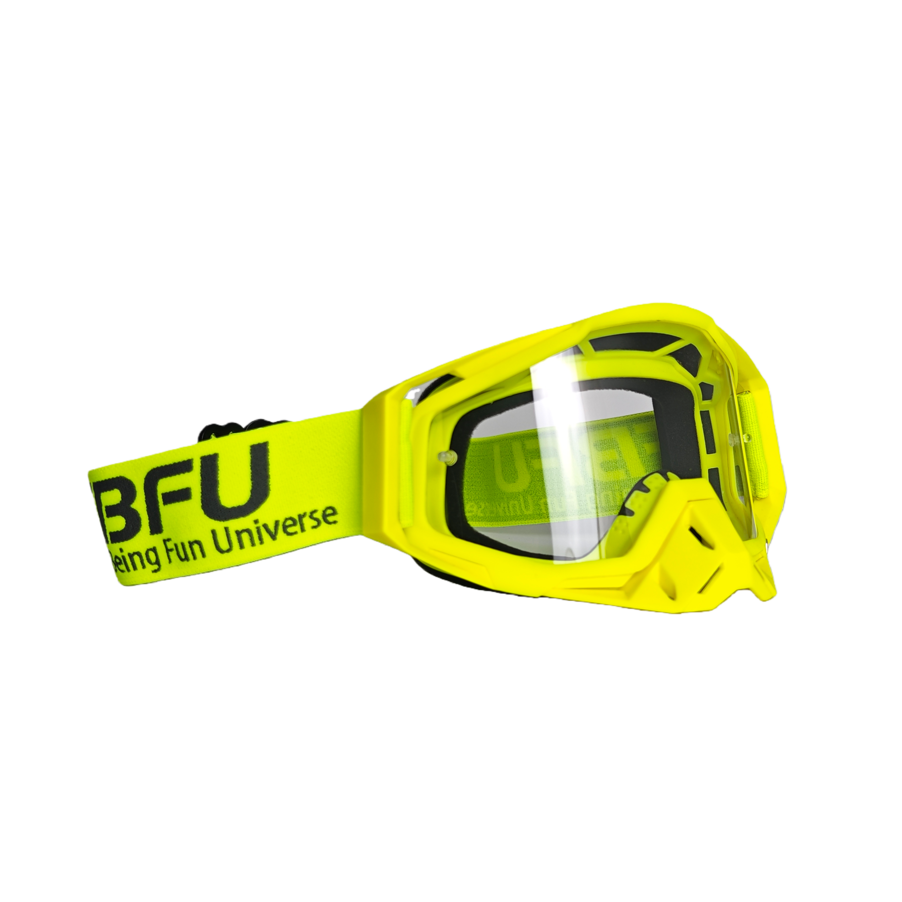 Lunettes transparentes à monture jaune