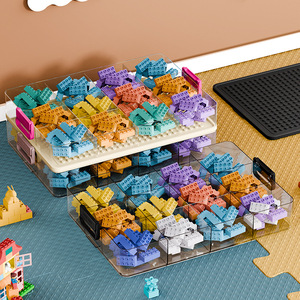 折りたたみ式プラスチック玩具収納オーガナイザー長方形コンパートメントPP/PC積み重ね可能な箱レゴボックス & ビルディングブロック収納 - Product Image 3