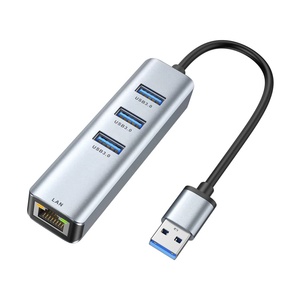 USB 3.0 Gigabit Ethernet Adapter Scheda di Rete con 3 Porte USB 3.0 HUB per PC Desktop e Laptop e Notebook E più - Product Image 1