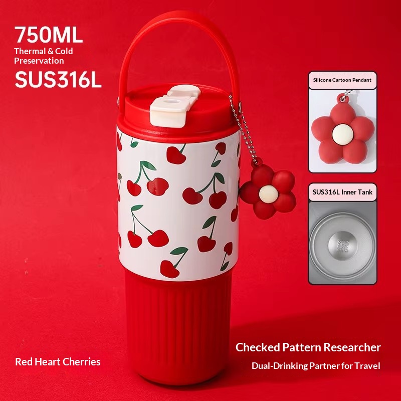 Plusieurs articles - Tasse Roi de Glace Pétale à Poignée - Cœur Rouge Cerise