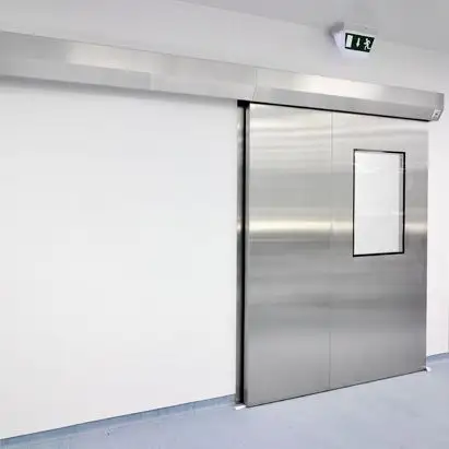 Puerta corredera automática de acero inoxidable para sala de limpieza, para laboratorio de hospital, China